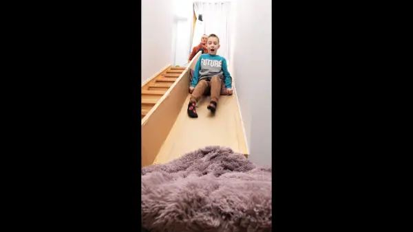 Creating a safe DIY cardboard slide 🗳️